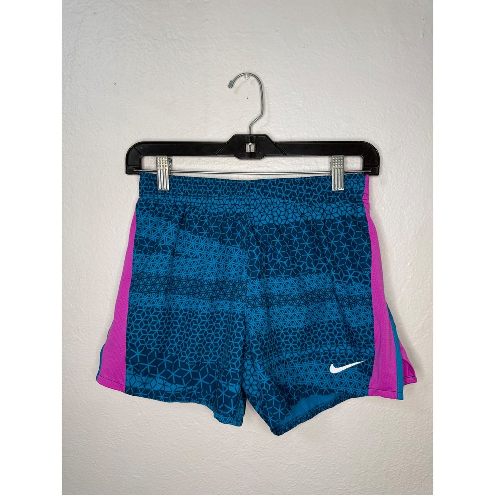 Nike Dri-Fit Girls XL (16) Athletic Shorts Purple Blue